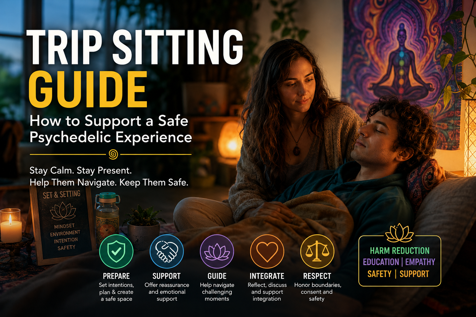 Trip Sitting Guide: How to Support a Safe Psychedelic Experience
