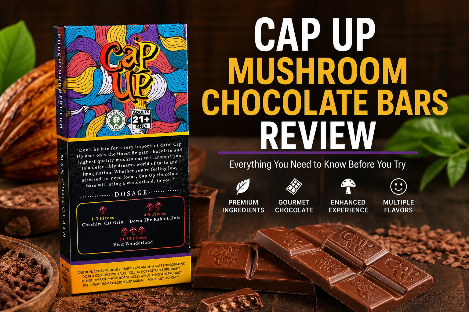 Cap Up Mushroom Chocolate Bars Review Everything You Need to Know