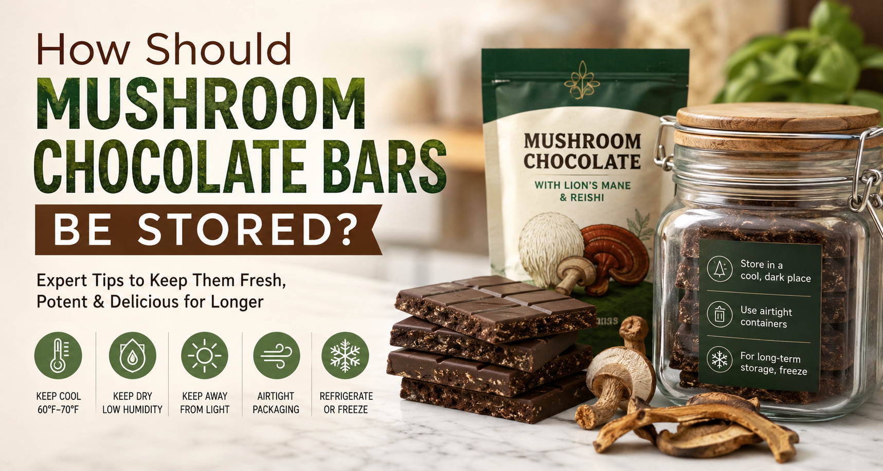 How Should Mushroom Chocolate Bar Be Stored?